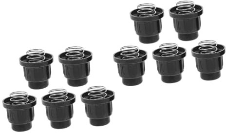 HEMOTON 2 Sätze Druckknopfschalter Grill Zubehör BBQ Zubehör Camping Schalter Flachgrillzubehör Herd Ersatz Zündschalterkappe Zubehör Für Garten-gasheizungen Black 5 Stück * 2