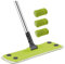 DEARMAMY Trapeador sin Mano mop trapeadores Secos fregona de Madera Dura fregona autolimpiante trapeadores de Piso trapear Limpieza trapeador para Pisos de Madera trapas de Microfibra Verde