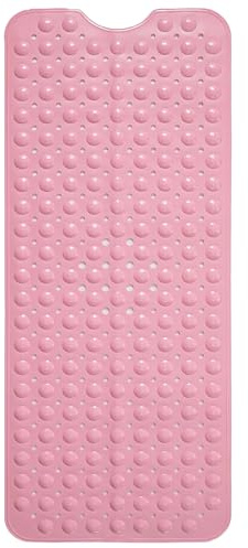 Non Slip Bathroom Mat with Suction Cups Washable Bathtub Floor Rug | 200 built-in suction cups, mildew resistant, latex-free, sturdy soft for tub use