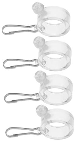 Toddmomy 4 Pièces Clip de Fixation pour Mât de Drapeau Plastique Lot de Anneaux de Support pour Drapeaux Américains Accessoires de Poteau de Drapeau pour Événements Plein Air et