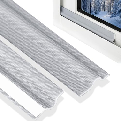 Fanchu Zugluftstopper & Türdichtungen, Dichtungsband für Türen Fenster, Fensterabdichtung Abdichtung zugluft, Fensterdichtung Selbstklebend, Kälte Fenster Zugluftstopper für Sommer und Winter,6 Meter