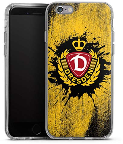 Silikon Hülle kompatibel mit Apple iPhone 6s Case transparent Handyhülle SG Dynamo Dresden Fußball Offizielles Lizenzprodukt