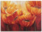 ARTLAND Wanddeko Leinwand Bilder Wandbild 60 x 45 cm Botanik Blumen Mohnblume Malerei Orange Vier Mohnblumen A9QN