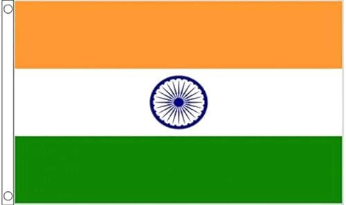 FlagSuperstore Flagge Indien, 1,5 x 0,9 m, 100% Polyester, mit Ösen