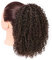 Afro Kinky Perücke lockige Clip Pferdeschwanz Gelockt Welle Haar Perücken mit Kordelzug Haarverlängerunge für African verworrene (Braune) 25cm 120g 009a