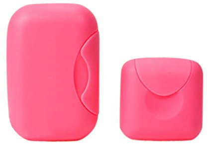 Junhouse 2 Stück Reise-Seifenbox Seifenschalen Halter Behälter für Badezimmer Camping Fitnessstudio, rose, Einheitsgröße