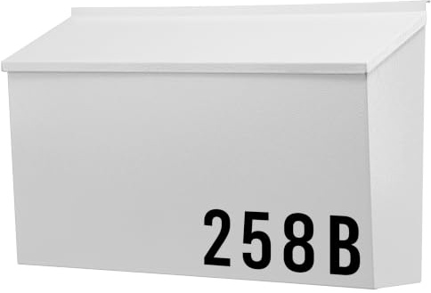 KYODOLED Große Briefkästen zur Wandmontage, für den Außenbereich, ohne | Verzinkter Stahl, Wand- und Zaunmontage, Briefkasten, Zuhause, Wohnung und Büro, wetterbeständige Oberfläche, Adressaufkleber