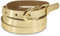 fashionchimp Basic Damengürtel aus 100% echtem Leder, schmaler Gürtel, Breite ca. 1,5cm, Made In Germany (Gold, 120/BW105)