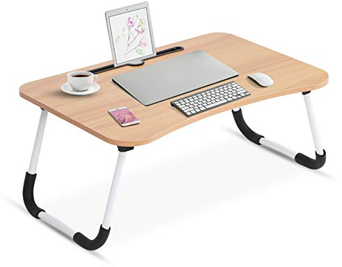 Cocoarm Betttisch Überbetttisch, Klappbett-Schreibtisch, Bett-Laptop-Tisch, Frühstückstisch, Bett-Computer-Schreibtisch, Bambus-Laptop-Ständer, Frühstückstablett