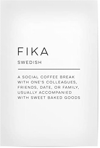 artboxONE Poster 75x50 cm Typografie Fika Definition hochwertiger Design Kunstdruck - Bild fika Family fika