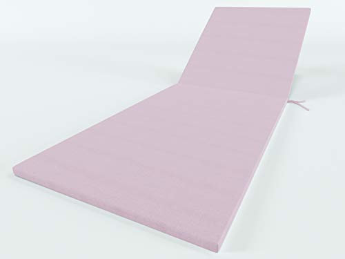 ALOHA Liegenauflage Auflage Polster für Gartenliege Liegestuhl Sonnenliege Liege Kissen Sonnenliege Strandliege (Pink / 190x54x4cm / 2 Stück)