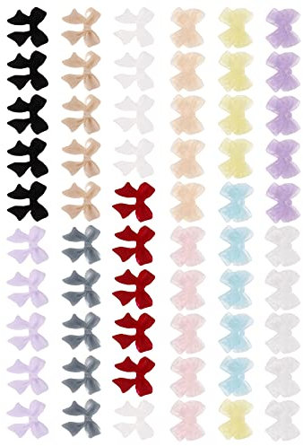 Lurrose 2 Bags of 3D Bow Nail Studs Bowknot Nail Charms Rivet Charms Nail Manicure Jewelry Cute Nail Decoration Supplies for Girls Women Bride Party Daily Wedding Banquet