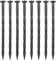 KINGLAKE GARDEN Lot de 30 clous d'ancrage de paysage en plastique de 20 cm - Clou en spirale en nylon pour barrière contre les mauvaises herbes - Gazon artificiel