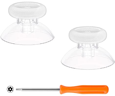 eXtremeRate Stick Analogique de Remplacement pour Xbox Series X/S, Joysticks pour Xbox One Standard/X/S/Elite Manette,Thumbsticks Customisé pour Xbox One&Series Manette, Transparent
