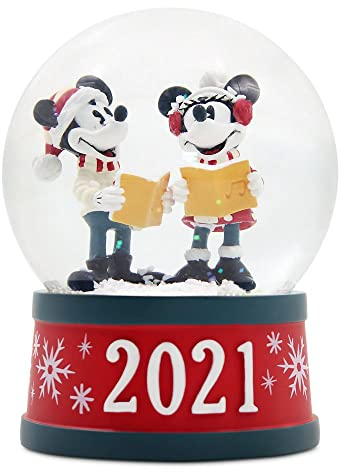 Disney Mickey and Minnie Mouse 2021 Holiday Snow Globe