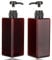 Jansburg 2Pack 22oz/650ml Pump Bottle Dispenser Refillable Square Plastic Lotion Dispenser Empty Lotion Pump Bottle Empty Refillable Liquid Container for Soap Lotion Shampoo Amber