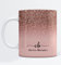 EKAM Personalised Marble Mug Initial with Name - Customised Gift for Mum, Dad, Kids or Girls - Tea Coffee Mug (11oz) (Rose Gold Sparkle)