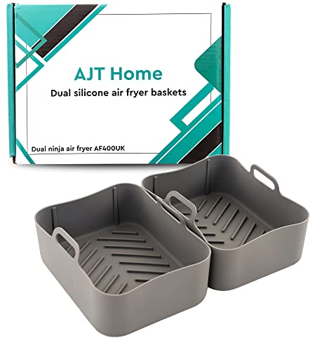 Ninja Air Fryer Liners - 9.5L, Dual Air Fryer Accessories, Silicone Liners for Ninja AF400UK/AF451UK