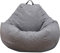 Sitzsack ohne Füllung, Sitzsack für Erwachsene und Kinder, klassischer Sitzsack, Bezug für Sitzsack für drinnen und draußen, lange Stühle (Dunkelgrau, XL)