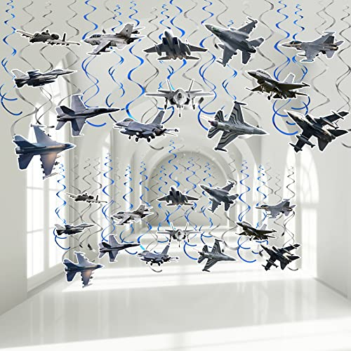 26 Stück Flugzeug Hängende Spiralen Girlande Hängende Wirbel Dekoration Luftfahrzeug Strudel Luftschlange Flugzeug Party Deckenhänger für Kinder Geburtstag Baby Shower Party