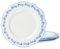 fanquare Set of 4 Party Dinnerware Blue Plate Set, 27.5cm Reusable Serving Plates for Salad, Pasta, Home, Office