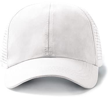 Gorra Verano Estilo Casual 100% Fresca Microfibra - Visera contra la Calor con Cierre de Hebilla Ajustable y Orificios de ventilación (Blanco)