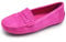 IF Fashion Scarpe Mocassini Slip On Loafers Morbidi Donna con Strass Pietri Camoscio Scamosciato FT245 Fuxia N.38