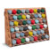 Plydolex Étagère de rangement murale en bois pour peinture Tamiya avec 54 trous pour kit de peinture miniature - 40,6 x 13,2 x 32 cm