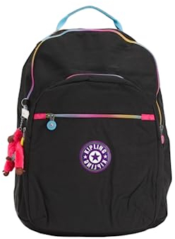 Kipling Seoul Go Laptop, gepolstert, verstellbare Rucksackgurte, Reißverschluss, Black Bts, Large