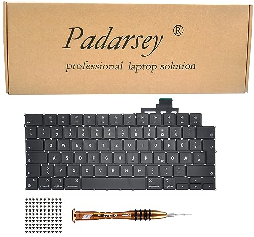 Pardarsey Ersatz Deutsch QWERTZ Tastatur Kompatibel für MacBook Air M2 Retina 13.6 Zoll A2681 2022 Dunkelblau (Mitternacht) Jahr Tastatur + Schrauben + Schraubendreher