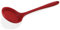 BESTonZON Cucchiaio Da Cucina Silicone Alimentare Rosso Cucchiaio Scolapasta Con Manico Per Zuppe e Hot Pot Utensile Da Cucina Antiadente e Per Casa e Ristoranti