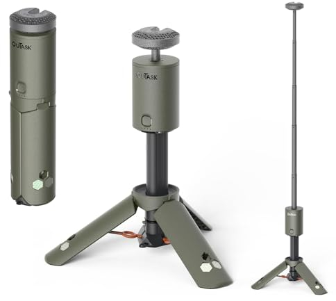 OUTASK Portable Camping Lantern Rechargeable, with 3 Modes, Type C Charging,720° Stereo Lighting, Camping Lamp & Flash Light for Adventure, Emergency, Camping, Hiking (Army Green)