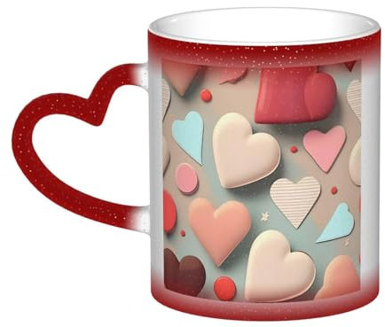 FoRes Love pattern Transformative Color Changing Mug – Indoor & Outdoor Camping Skyrim tazza in ceramica