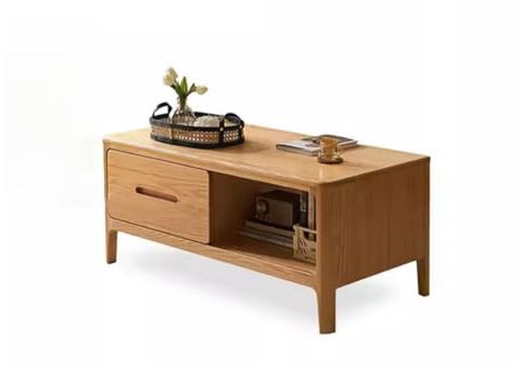 MIROOOO Table Basse Table à Manger Table Basse en Bois Massif, Style Nordique Moderne et Minimaliste, Meuble de Salon en chêne, Meuble TV combiné, Table à thé Table Basse Moderne pour Le Salon