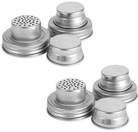 Plawee Mason Jar Shaker Lids 4 Pack Cocktails Shake Ou Votre Meilleur Sec-Shampooing - Mélange D'épices