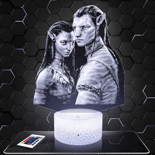 Lampe Jake Sully & Neytiri Avat, Dekoration für Jungen und Mädchenzimmer 3D Lampe Science Fiction Geschenkidee Jake Sully & Neytiri Avat Geschenkidee für Bürodekoration geschenkidee für Teenager TOP