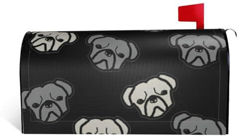 American Bulldog Head Print Mailbox Cover Garden Outdoor Yard Decor All-Season Magnetic Post Letter Box Cover