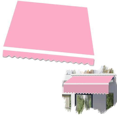ZIUSFAC Gelenkarmmarkise Ersatzstoff Einziehbar Einziehbar Markisenbespannung Canvas 3×2m 4×5m Markise Ersatzbespannung Sonnensegel Für Terrasse Balkon(Pink,4x3/13.1x9.8ft)