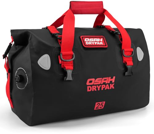 Wasserdichte Rucksack Motorrad Hecktasche Wasserfeste Reisetasche Seesack | Dry Bag, 500D-PVC mit Rolltop, Großem Stauraum, Vielseitige für Camping, Bootfahren, Kajak, SUP, Strand und Angeln