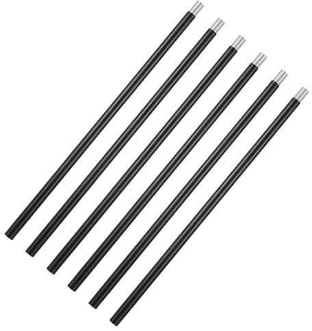6 sets M10x300mm Verlängerungsstangensatz Verlängerung Rohr mit M10 Überwurfmutter für Pendelleuchten, Inselbeleuchtung, Kronleuchter (Schwarz)