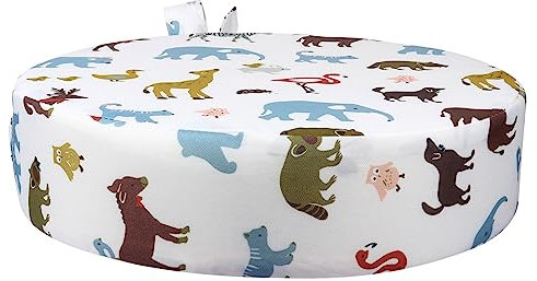 Amosfun Runde Sitzerhöhung für Kinder, 1 Stück, Beige, Baumwolle