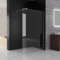 MIQU Duschwand für Dusche 80 x 195 cm Duschscheibe, 8 mm Dickes ESG NANO Klares Glas Duschwand mit 75-125 cm Stabilisator, Walk in Duschabtrennung Duschtrennwand für Bad, WC, Badezimmer