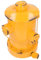 Qcwwy Cubo de basura de metal, estructura de hierro para cubo de basura vintage delicado multiusos para jardín (amarillo)