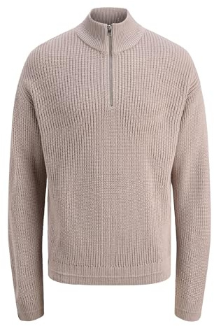 JACK & JONES Male Sweatshirt mit halbem Reißverschluss Einfarbig Sweatshirt mit halbem Reißverschluss