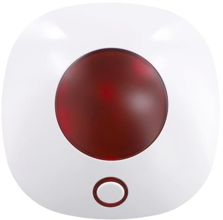 Peowuieu Sirena de Alarma con Luz de Sonido Inteligente WIFI 110dB TUYA Sirena de Protección de Seguridad de Seguridad de Alarma para el Hogar Enchufe Europeo