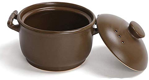 CWCQGH Cocotte Traditionnelle en céramique Non émaillée, résistante à la Chaleur, mijoteuse, antiadhésive D 2,T-5.3Qt/5L