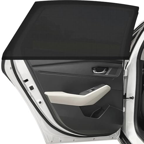 SKNFFF 2 Stück Sonnenschutz heckscheibe Auto für Hyundai I10 I20 I30 I40 IX20 IX35, Fliegengitter Autofenster dehnbar atmungsaktiv Fenster Schatten All-Round Schutz