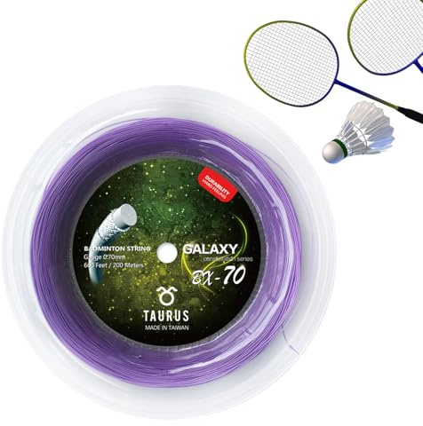 Genérico Cuerda para Bádminton - Alambre De Repuesto para Raquetas | 200 Metros Elástica para Práctica Deportiva Y Uso Intensivo