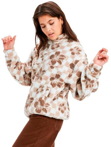 Roxy Jive Talking Bonded - Fleece mit Reißverschlusskragen - Frauen - XS - Weiss.