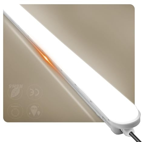 buling Feuchtraumleuchte LED 120CM, 36W 4500LM Röhre Lampe, Verknüpfbar Wannenleuchte IP65 Wasserfest Leuchtstoffröhre Leuchte für Büro Keller Garage, Neutralweiß 4000K